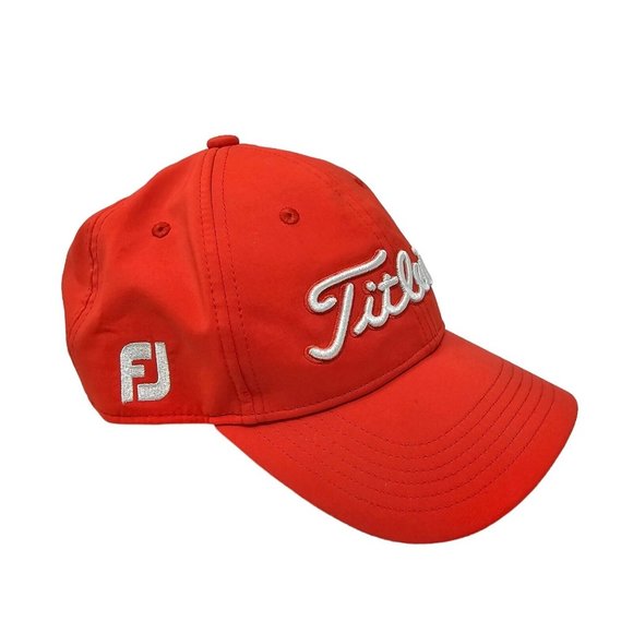 Titleist FootJoy FJ Pro-V1 Orange Strapback Youth Baseball Cap Hat Adjustable - Picture 3 of 5